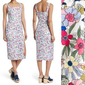 NSR Floral Sheath Dress Sleeveless Garden Cocktail Wedding Guest Event Victorian